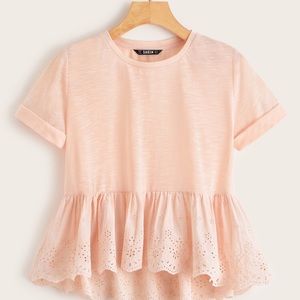 Pink SHEIN frilled top